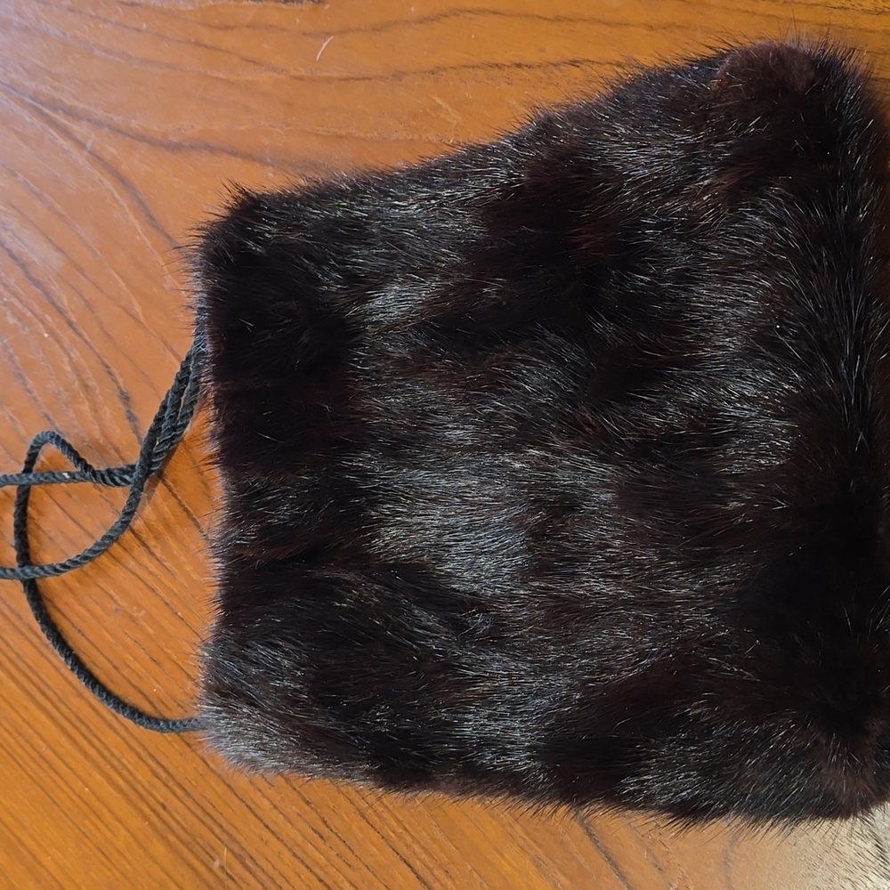 Beautiful Vintage Mink Purse- Evening Bag- Snap Closure- Elegant & Fun